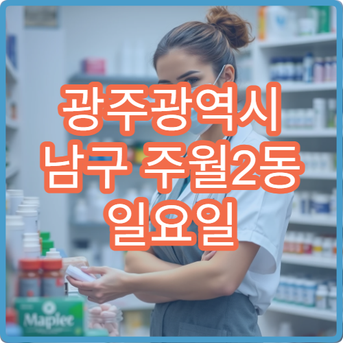 광주광역시 남구 주월2동 일요일 영업 약국 위장약·소화제 판매