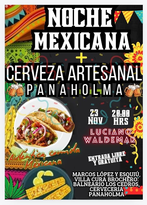 GRAN NOCHE MEXICANA + CERVEZA ARTESANAL PANAHOLMA