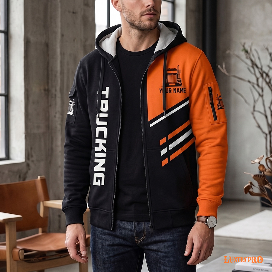AOP MEG Zip-Up Hoodie - Arm Pocket