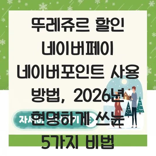 뚜레쥬르 할인 네이버페이 네이버포인트 사용 방법