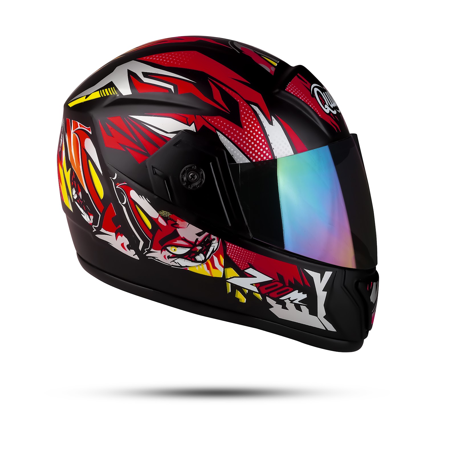 Side profile of the helmet showing aerodynamic shape