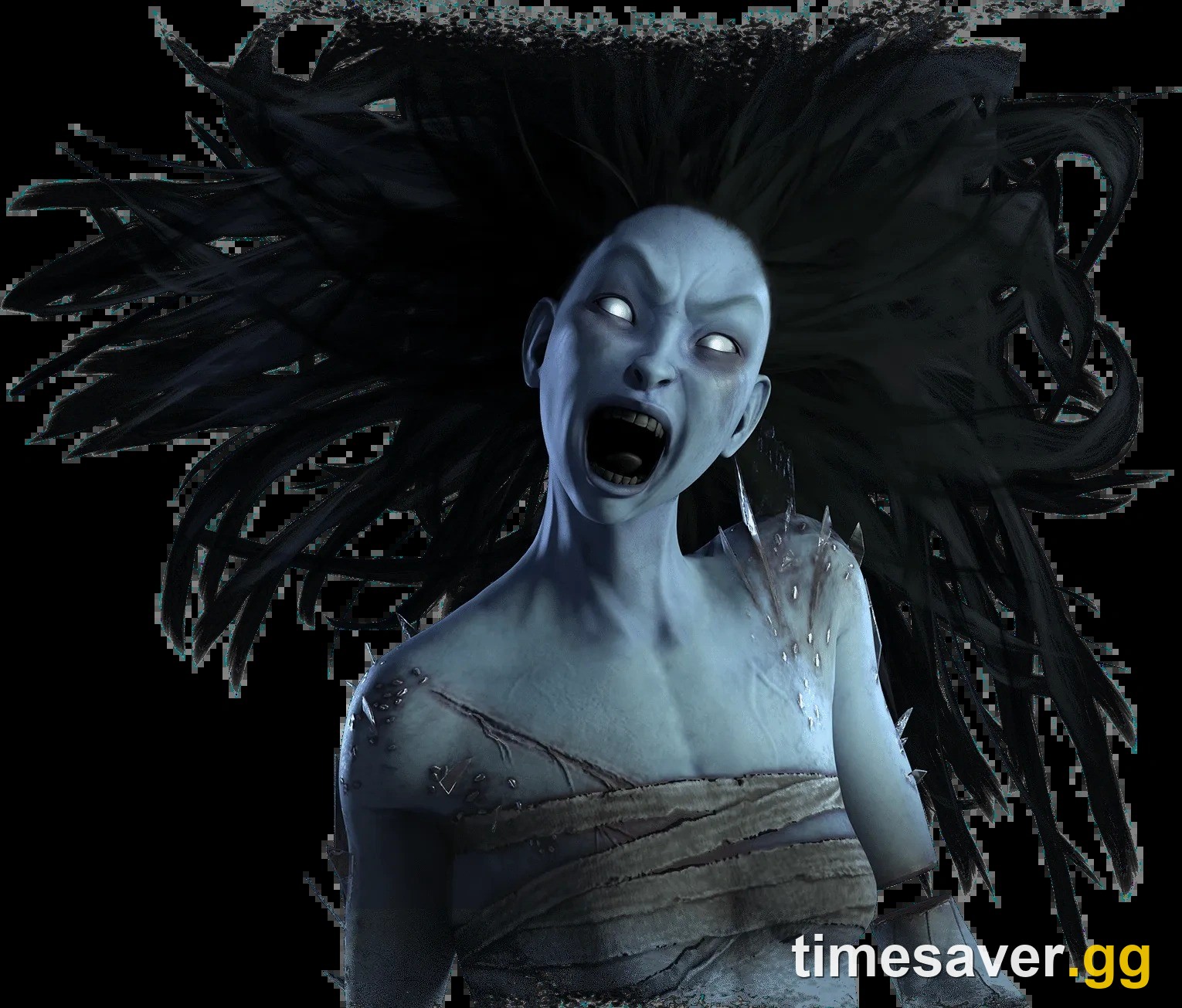 In-game store render of The Spirit holding her shattered katana