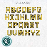 Stitch photo 2 of the Tourney V2 Two colors Embroidery Font embroidery design