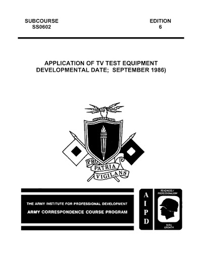 us army cc ss0602 application of tv test equipment