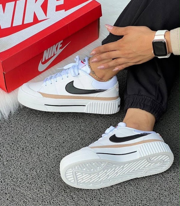 Nike Court Legacy Lift Blanca Negra