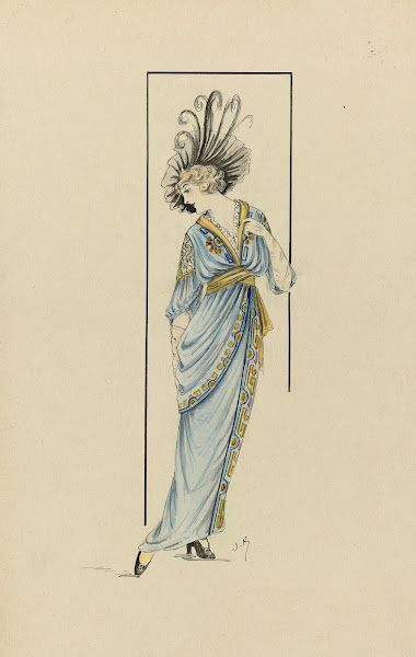 Woman In Blue Dress 1913 1914