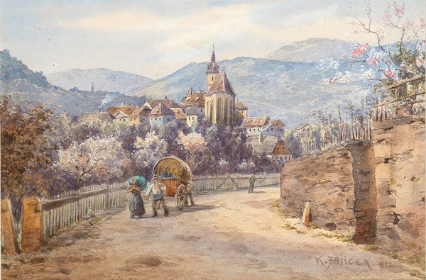 Spring in Spitz in the Wachau valley 1912