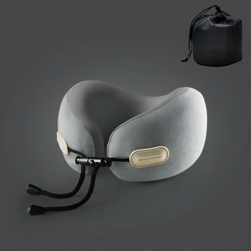 Memory foam neck support pillow with pocket