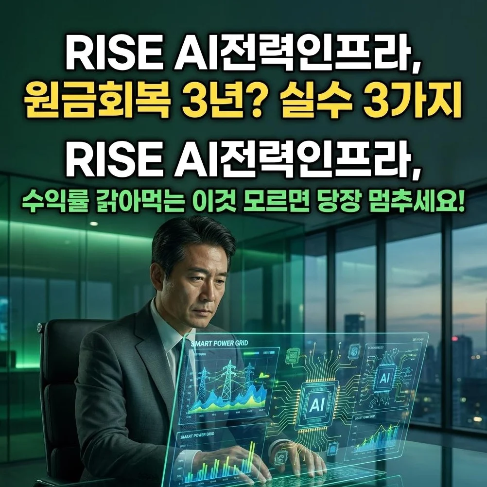 RISE AI전력인프라, 남들 따라 샀다간 원금 회복만 3년 걸리는 치명적 실수 3가지