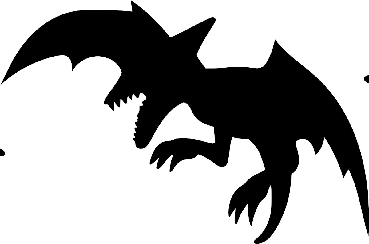 Dragon Silhouette Free SVG for Waterjet Cutting and Engraving