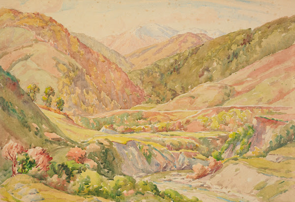 Untitled landscape with mountains 1920s
