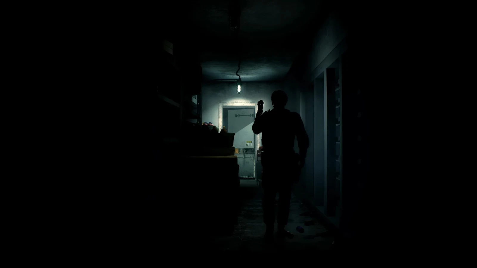 Resident Evil Dark Hallway - Video Game Screenshot 4K Wallpaper (3840x2160)