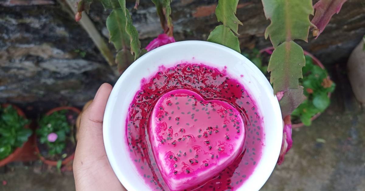 Panna cotta thanh long đỏ