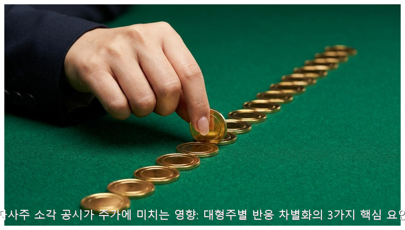 자사주 소각 공시가 주가에 미치는 영향: 대형주별 반응 차별화의 3가지 핵심 요인 핵심 안내 및 분석 인포그래픽 (4)