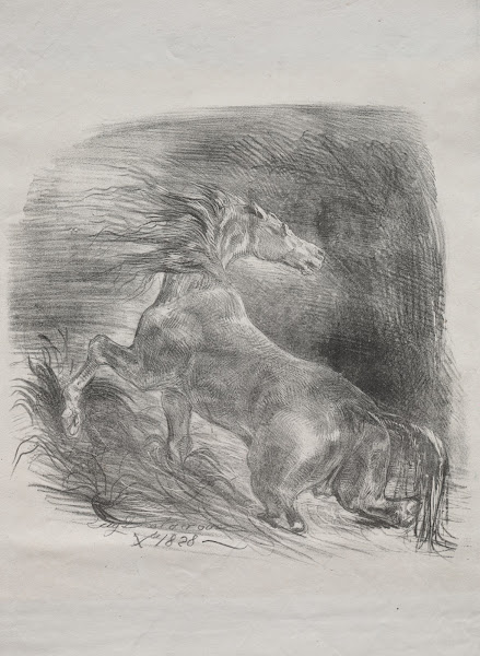 The Wild Horse or Frightened Horse Leaving the Water 1828