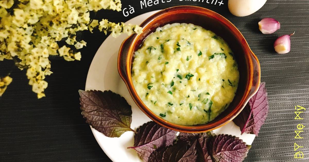 Cháo trứng gà ta, hành tím, tía tô