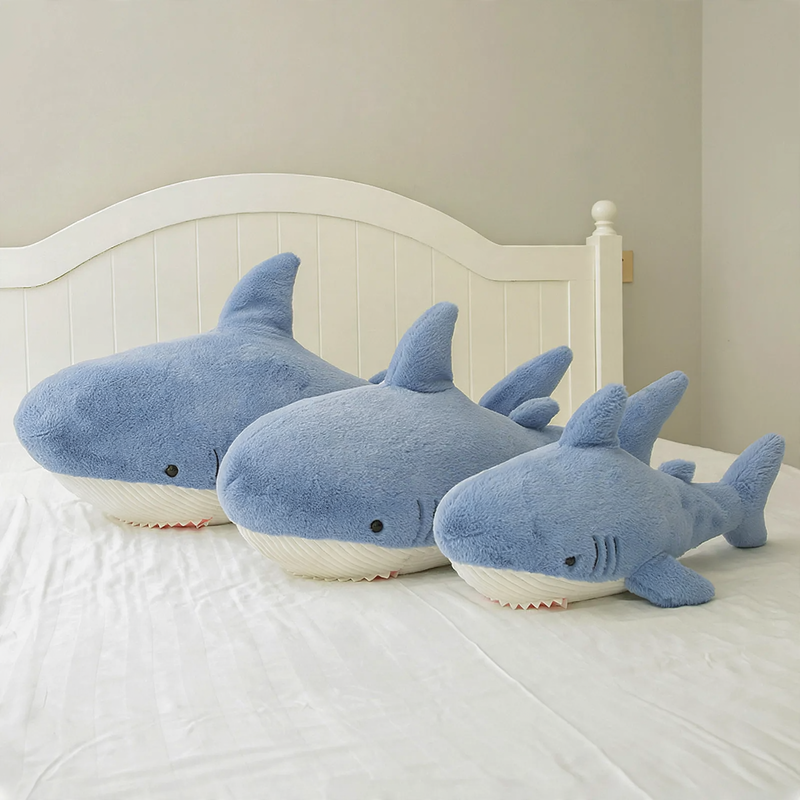 Plush whale and shark pillow, different sizes