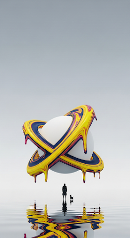 Abstract Golden Ringscape