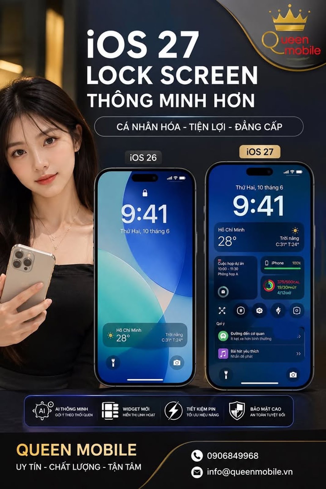 BÍ MẬT TRÊN MÀN HÌNH KHÓA iOS 27 – APPLE ĐANG BIẾN LOCK SCREEN THÀNH TRUNG TÂM AI CÁ NHÂN HÓA HOÀN TOÀN?