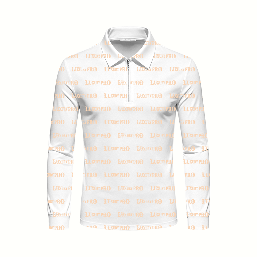 AOP HNH Women's Long Sleeve Zip Polo