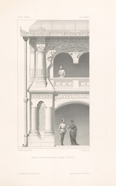 Angle dun portique à deux étages 1877