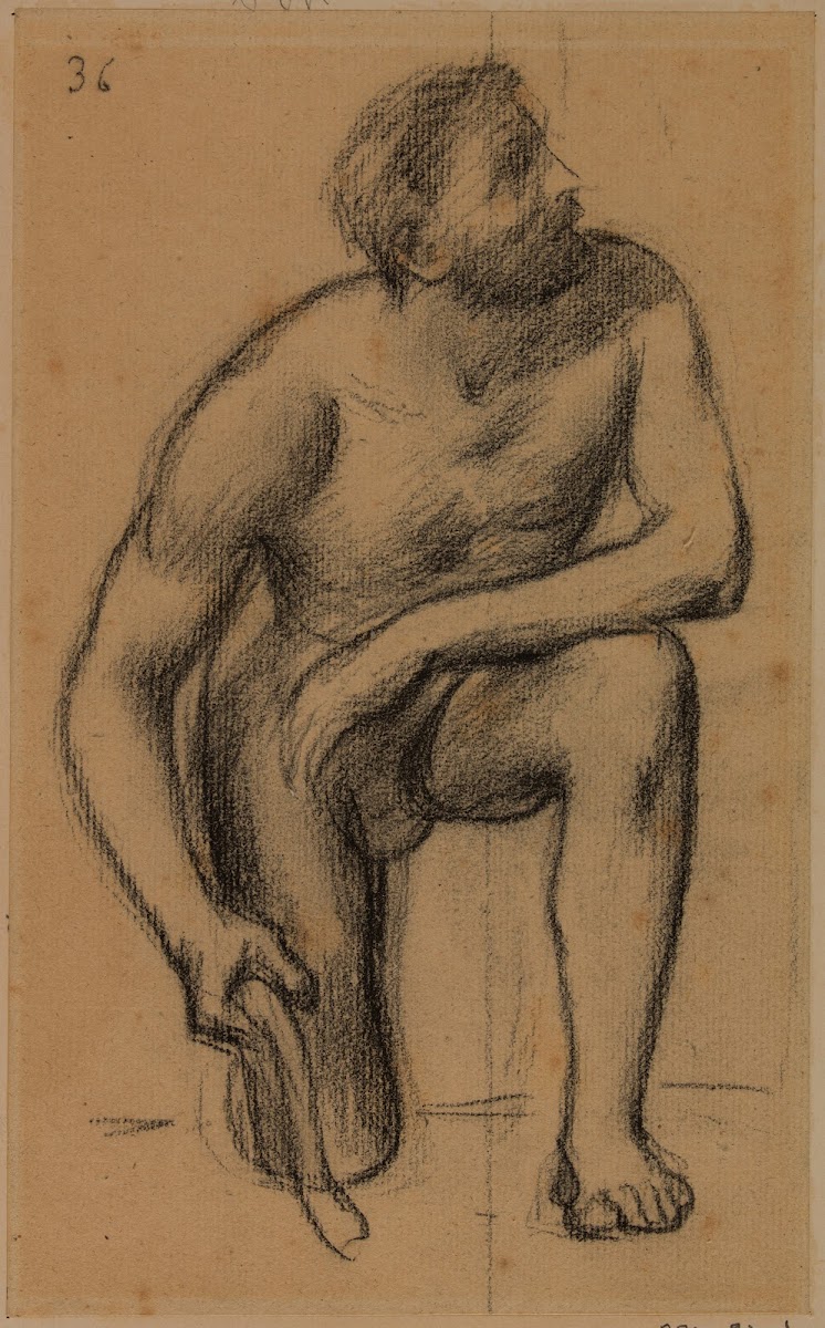 Homme le genou droit à terre 1892 1894