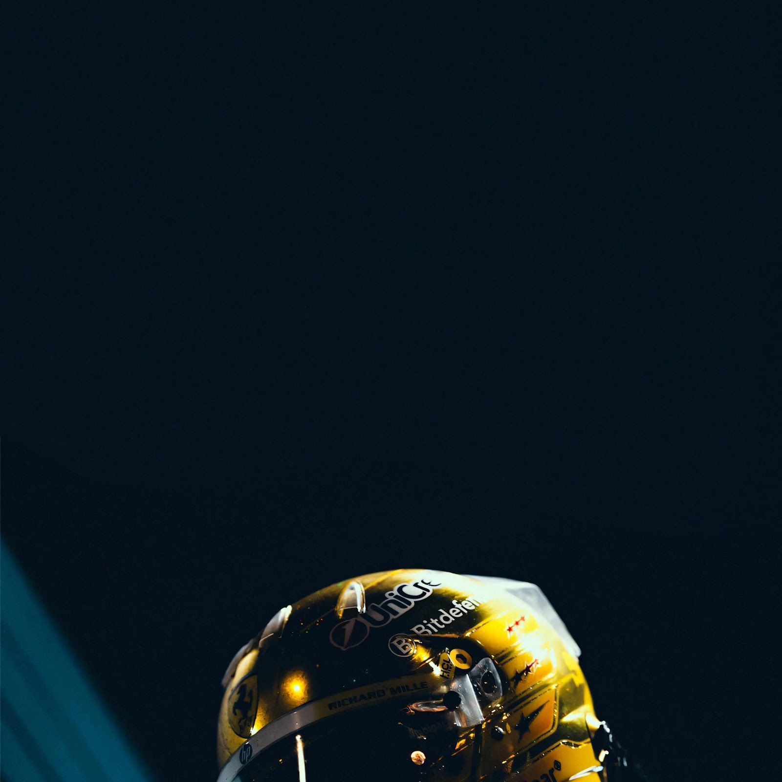 Download Charles Leclerc Ferrari Racing Helmet 5K iPhone