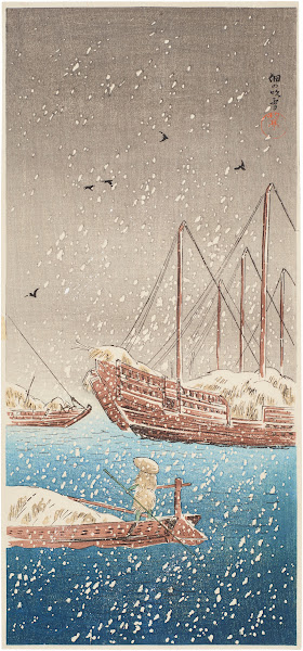Tsukuda no fubuki Snowstorm at Tsukuda