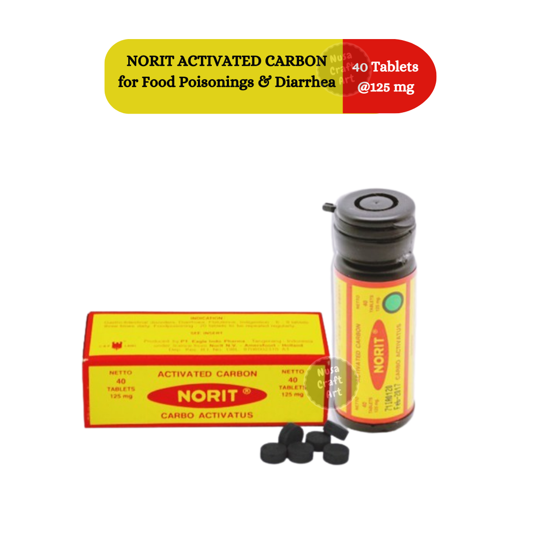 Norit Charcoal Activated Carbon for Food Poisonings & Diarrhea 40 tabs