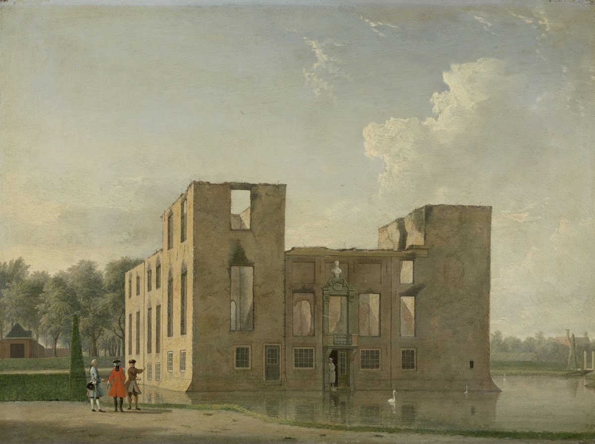 Rear View of Berckenrode Castle in Heemstede after the Fire 1747