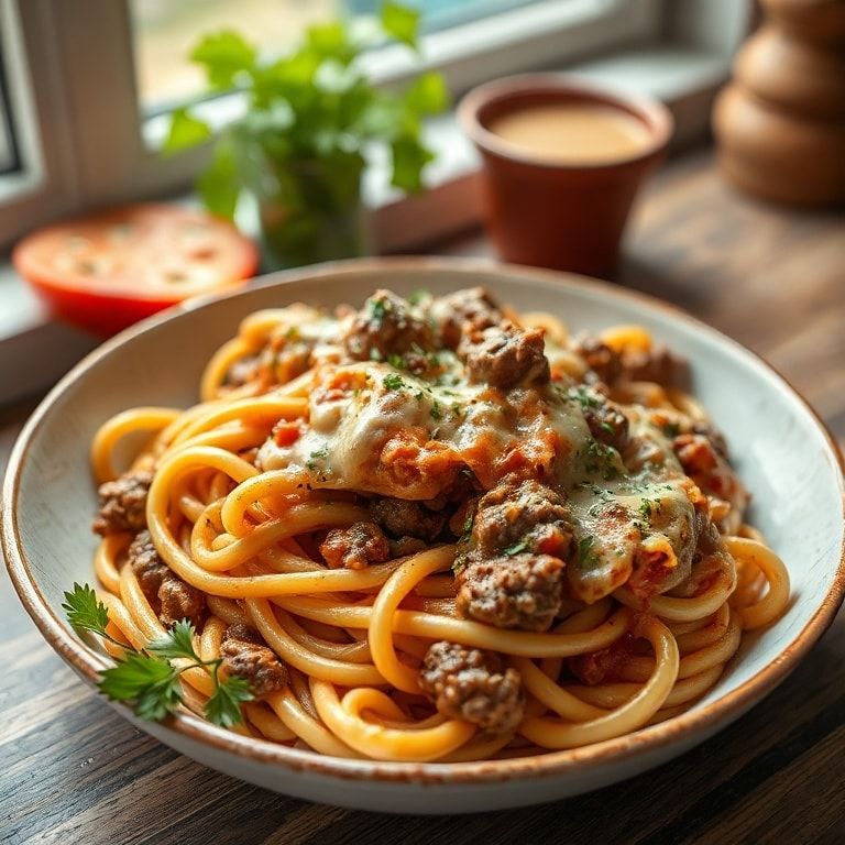 Creamy Beef Pasta Recipe with High Protein and Simple Ingredients: Easy Homemade Comfort