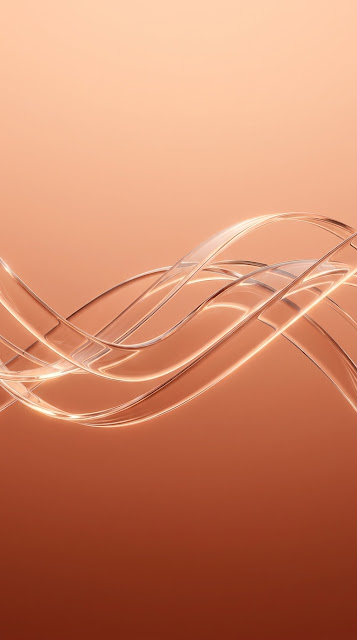 Minimalist Orange and Copper Glass Curving Ribbons Wallpaper - Free mobile Wallpaper