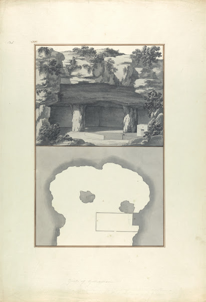 View and Plan of the Grotto of Gethsemene ca 1750