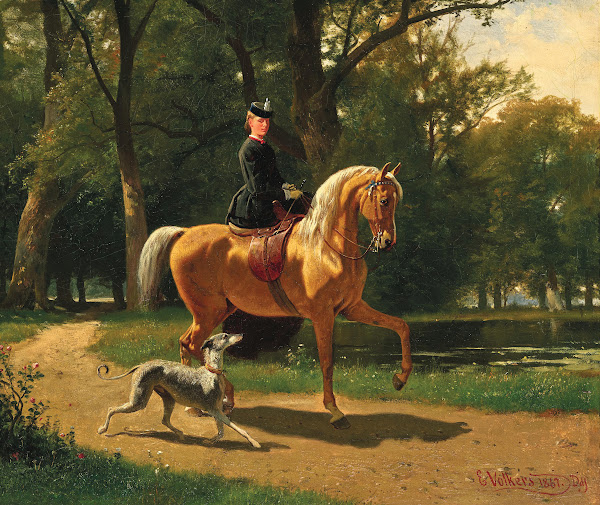 A Young Lady on Horseback 1867