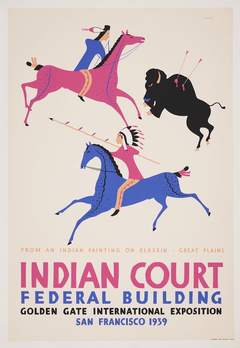 From an Indian painting on elkskin Great Plains 1939