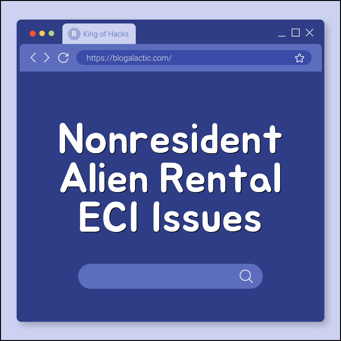 Nonresident alien rental ECI classification issues (withholding, treaties)