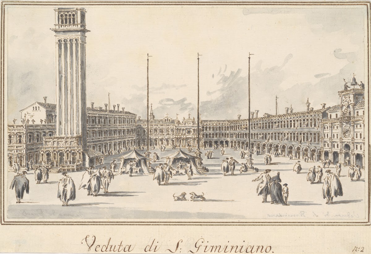 Piazza San Marco Looking toward the Church of San Gemignano ca 180428