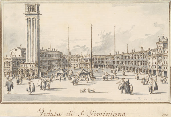 Piazza San Marco Looking toward the Church of San Gemignano ca 180428