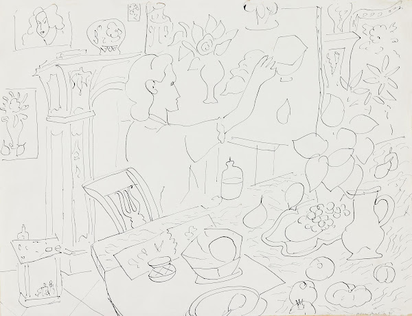 Femme Dans LintéRieur À La Nature Morte Au Magnolia 1941
