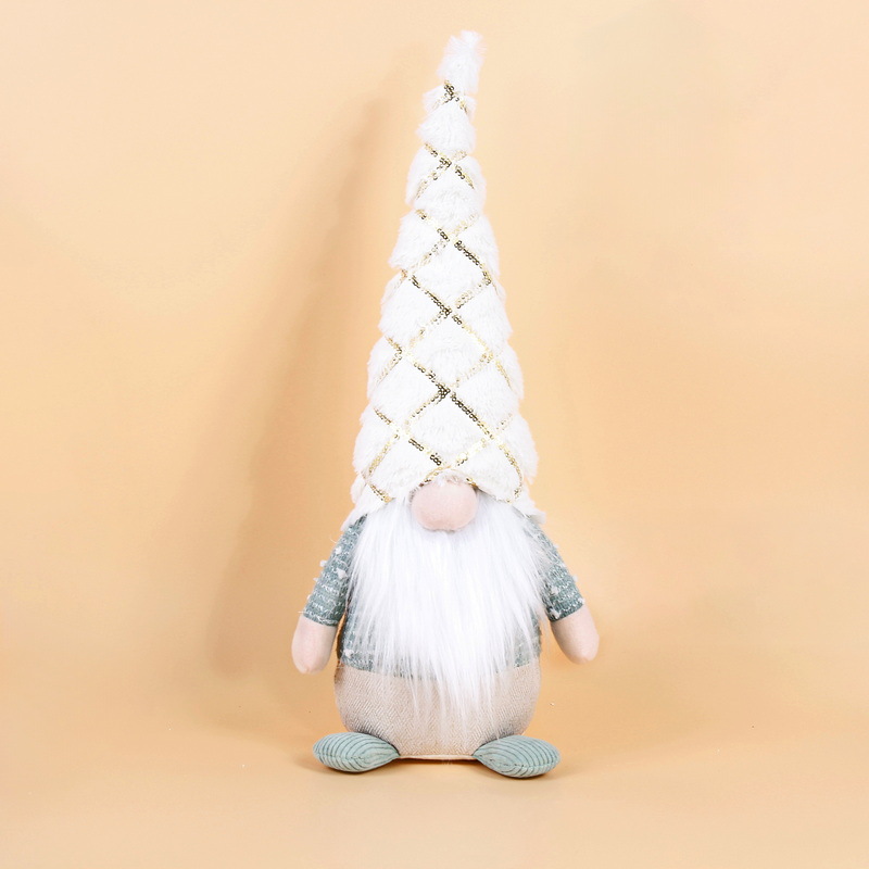 Christmas gnome figure, 44 cm, sitting with sequins