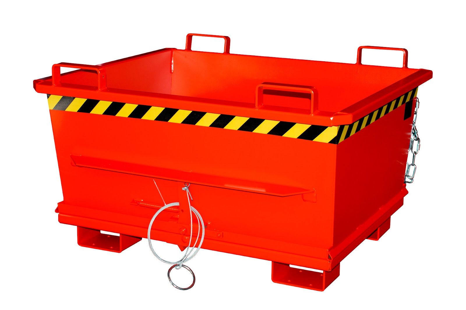 Bodemklepcontainer BKB 500, gelakt, Vuurrood