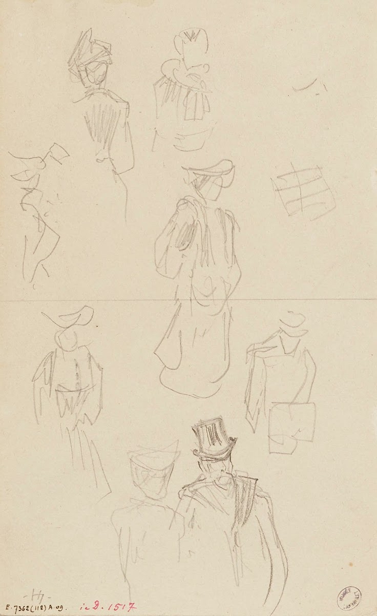 Hommes et femmes dans différentes attitudes 1895   1905