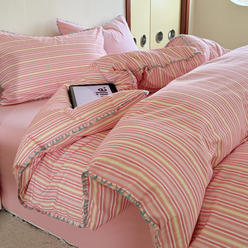Cotton bedding set with fluffy surface