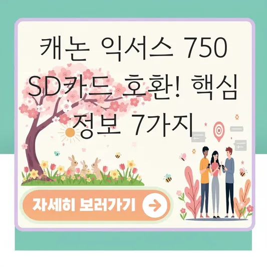 캐논 익서스 750 SD카드 호환! 핵심 정보 7가지