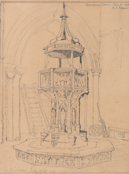 Font in Binham Church Norfolk 1811