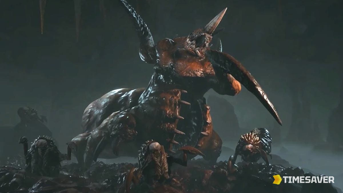 Diablo 4 Duriel, one of the Tormented Uber bosses players farm in Season 14 — a fight that walls undergeared characters early in Death Awakening