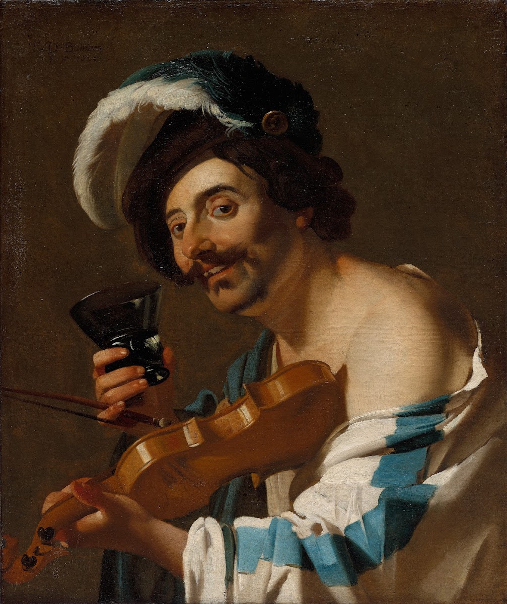 Violin Player with a Wine Glass 1623