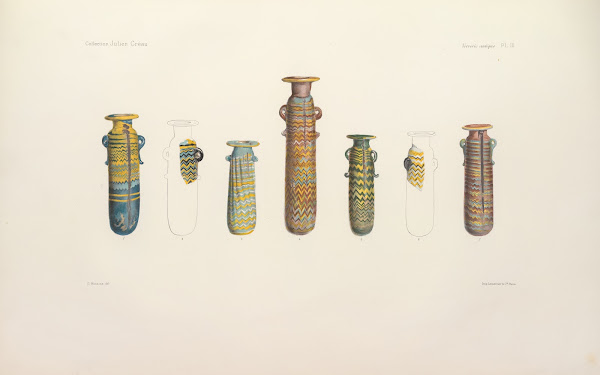 Collection Julien Greau Verrerie antique emaillerie et poterie appartenant a M J