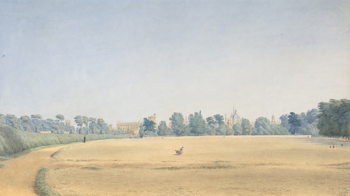 View of University Park looking towards New College Oxford after 1825