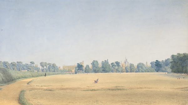 View of University Park looking towards New College Oxford after 1825